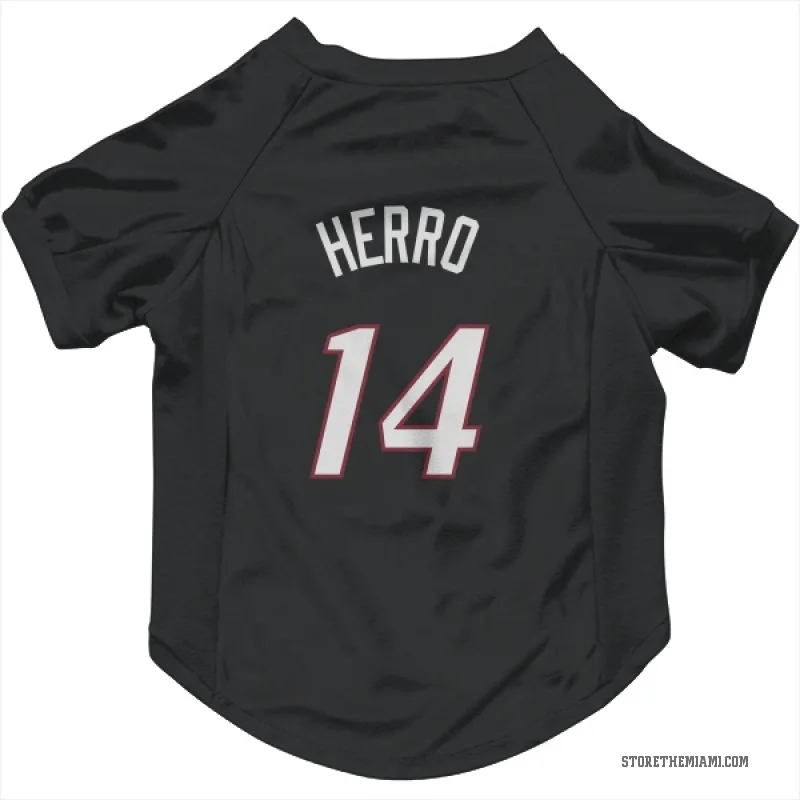 Tyler Herro  Black Miami Heat  Cat & Dog Pet Jersey
