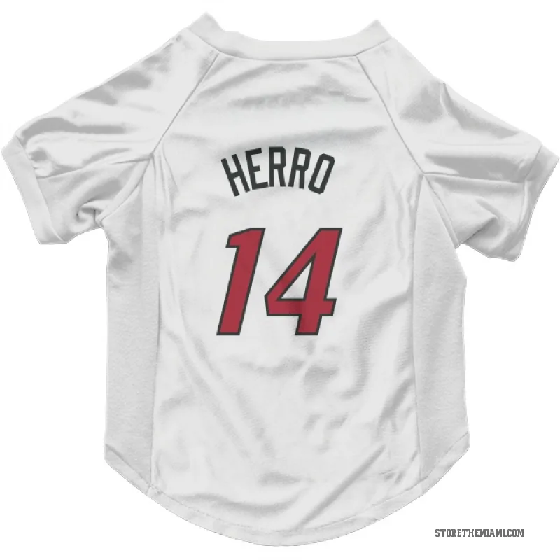Tyler Herro  White Miami Heat  Cat & Dog Pet Jersey