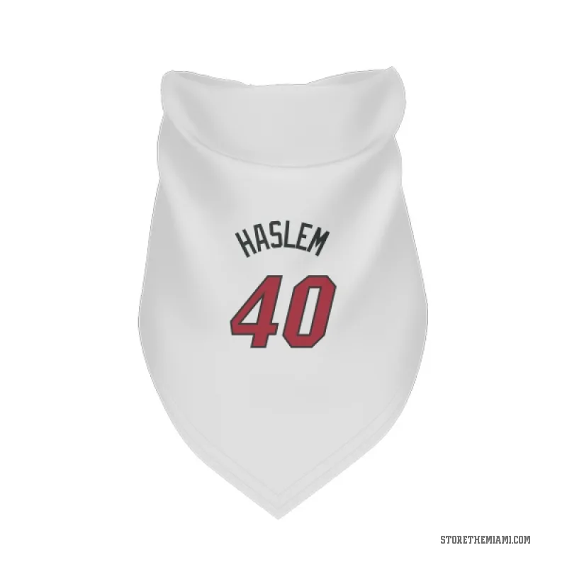 Udonis Haslem  White Miami Heat  Cat & Dog Pet Bandana