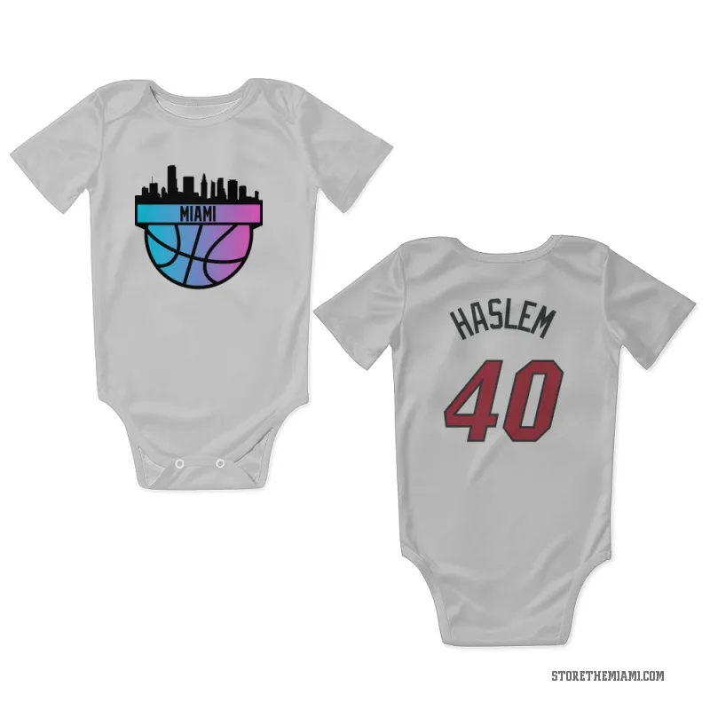 Udonis Haslem  White Miami Heat  Newborn & Infant Bodysuit