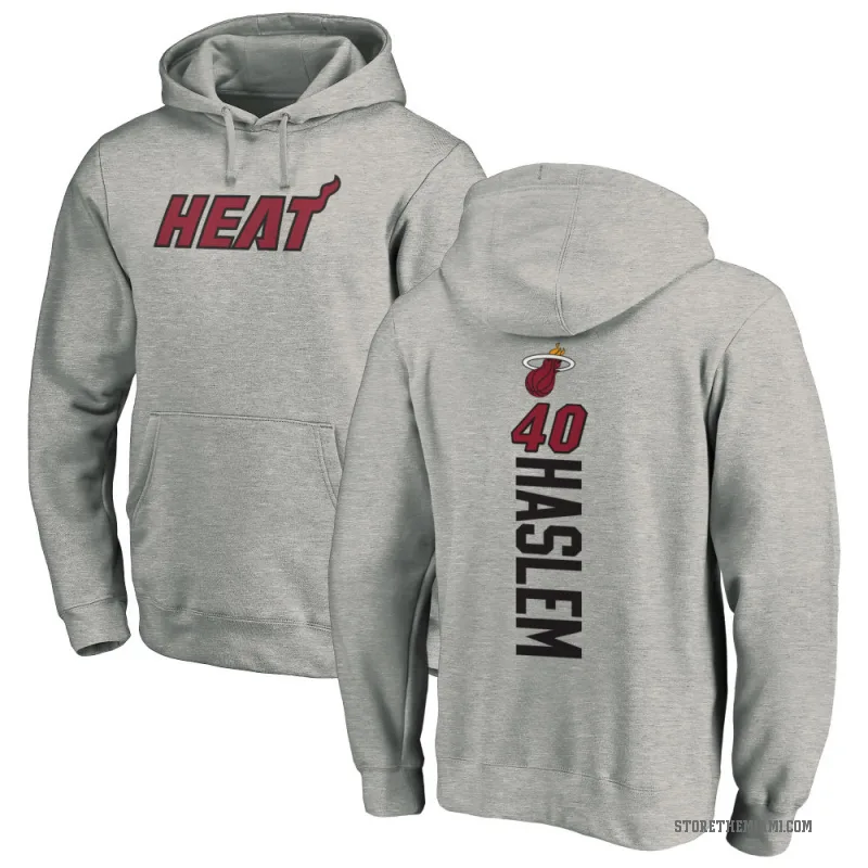 Udonis Haslem Youth Miami Heat Branded Ash Backer Pullover Hoodie