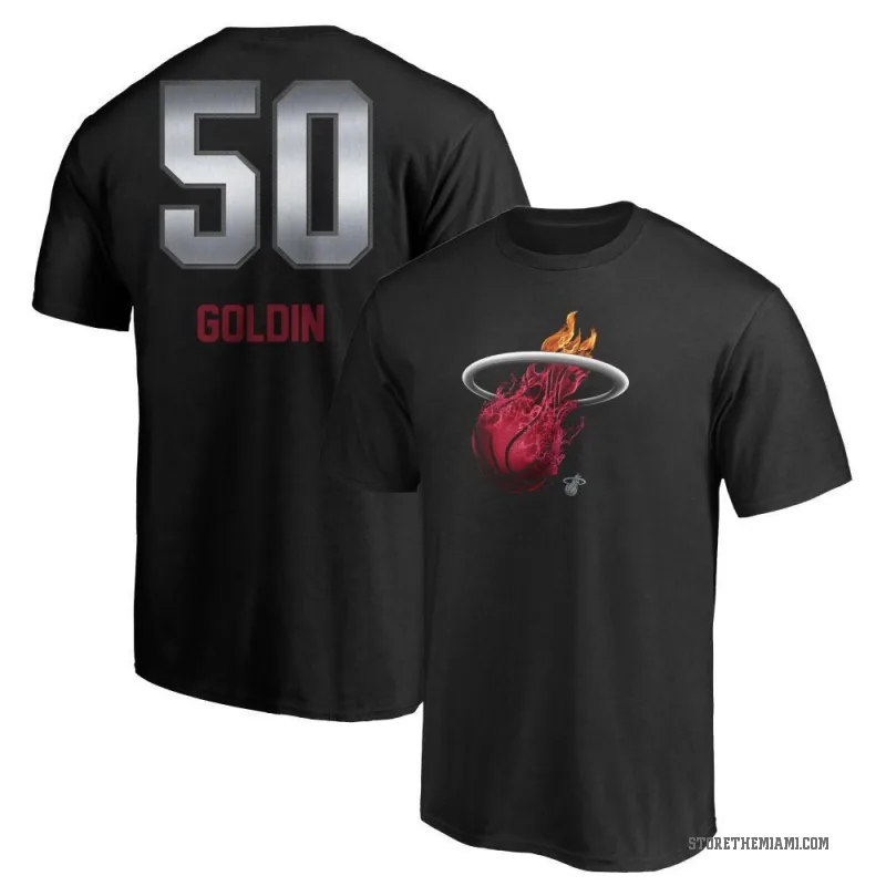 Vladislav Goldin Men's Gold Miami Heat Black Midnight Mascot T-Shirt