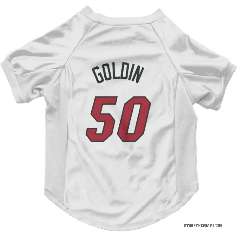 Vladislav Goldin  White Miami Heat  Cat & Dog Pet Jersey