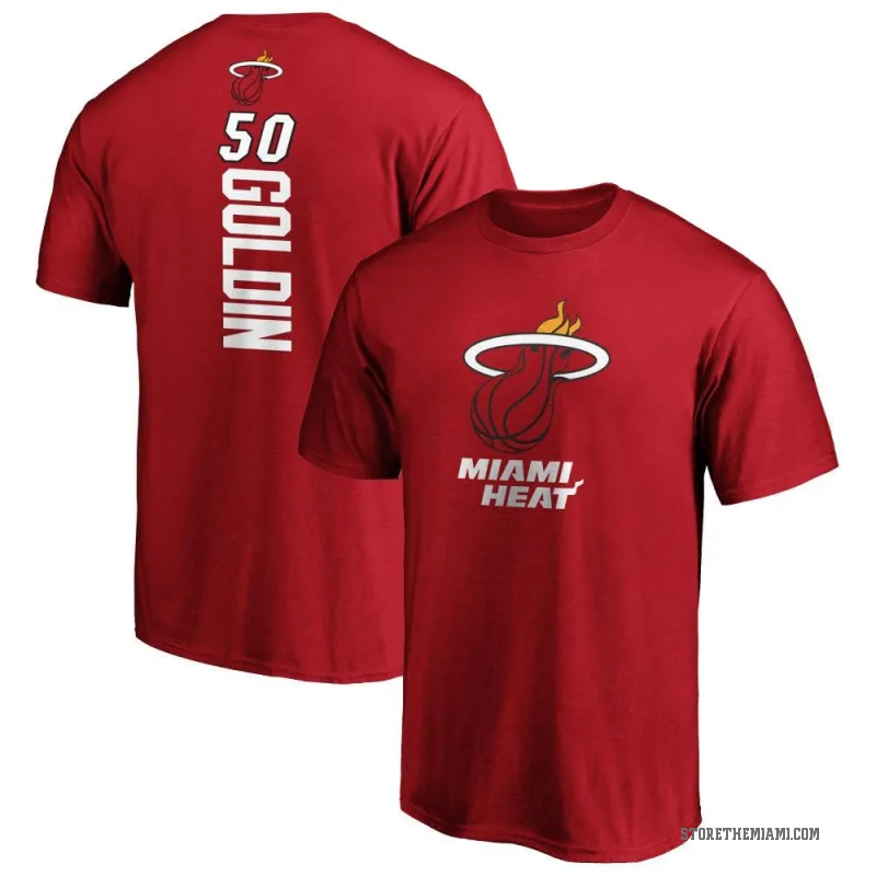 Vladislav Goldin Youth Gold Miami Heat Cardinal Backer T-Shirt